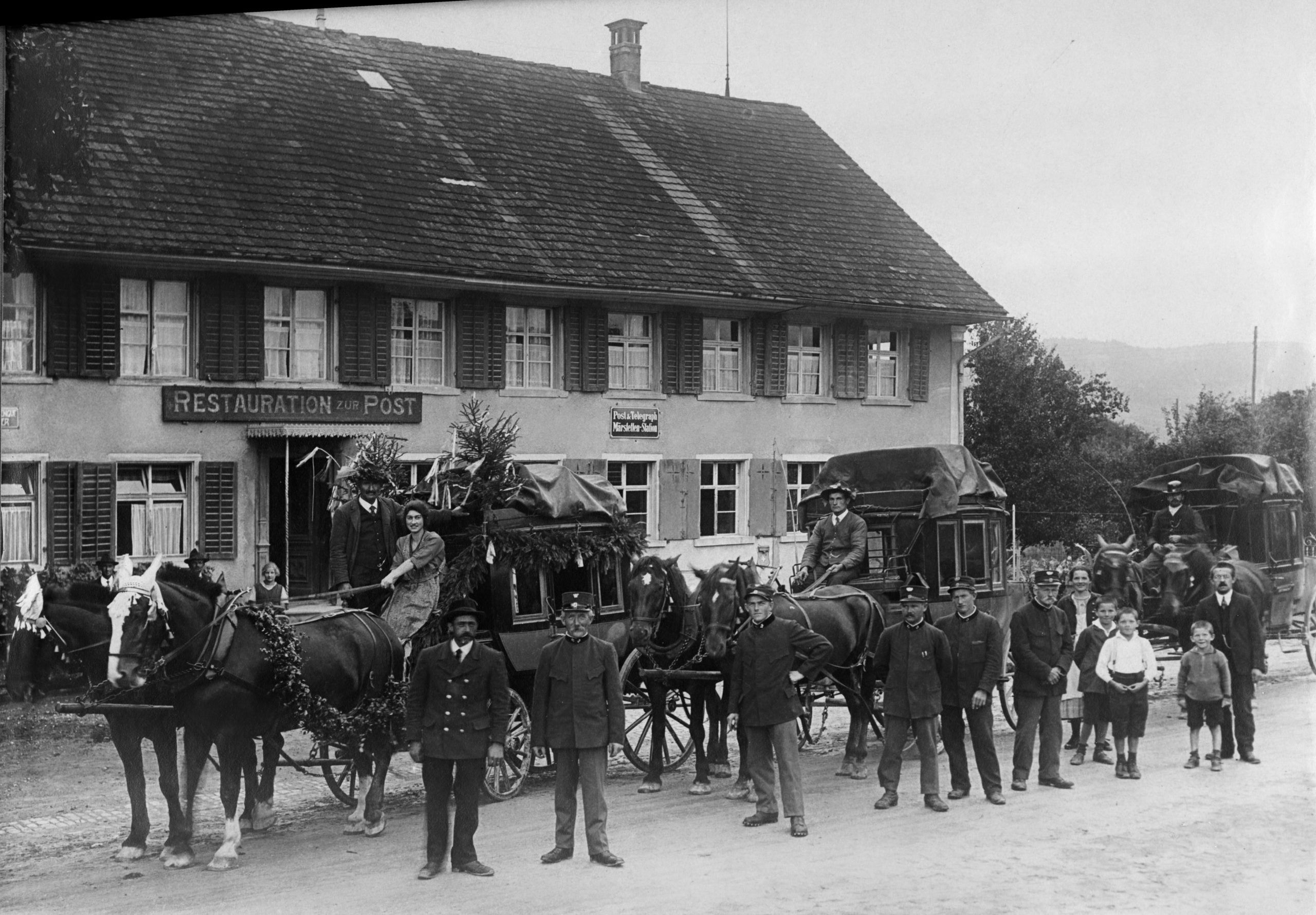 Letzte Postkutsche nach Affeltrangen, ca. 1923